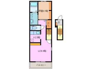 南日永駅 徒歩3分 2階の物件間取画像